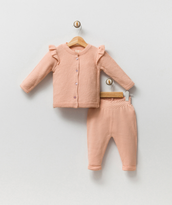 Wholesale Baby Girls 2-Piece Cardigan and Pants Set 3-12M Milarda 2001-6081 - 2