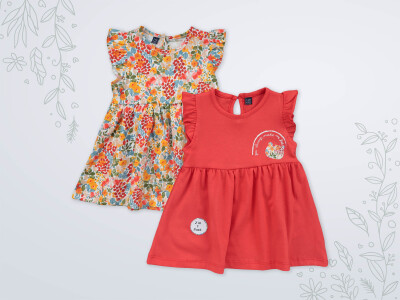 Wholesale Baby Girls 2 Piece Dress 3-18M Miniworld 1003-18166 - 2