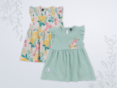 Wholesale Baby Girls 2 Piece Dress 3-18M Miniworld 1003-18212 - 2