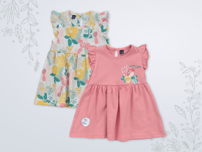 Wholesale Baby Girls 2 Piece Dress 3-18M Miniworld 1003-18212 - 4