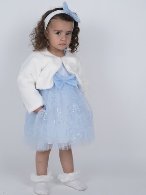 Wholesale Baby Girls 2-Piece Dress and Bolero Set 6-24M Serkon Baby&Kids 1084-M0593 - Serkon Baby&Kids