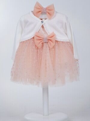 Wholesale Baby Girls 2-Piece Dress and Bolero Set 6-24M Serkon Baby&Kids 1084-M0595 - Serkon Baby&Kids