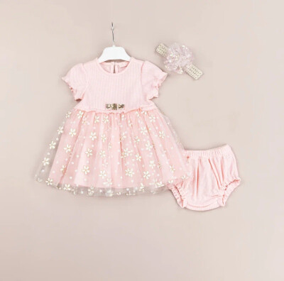 Wholesale Baby Girls 2-Piece Dress and Panties Set 3-12M BabyRose 1002-4482 - BabyRose