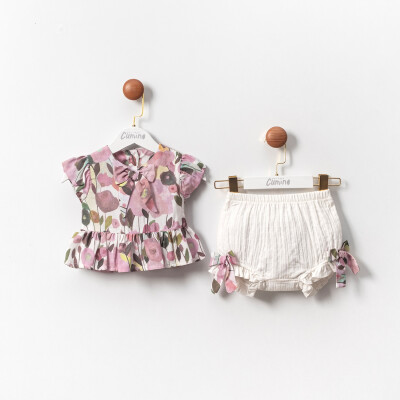 Wholesale Baby Girls 2-Piece Dress and Shorts Set 6-18M Cumino 1014-CMN3435 - 3