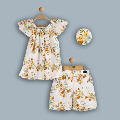 Wholesale Baby Girls 2-Piece Dress and Shorts Set 6-24M Timo 1018-TK4DT082241891 - 3