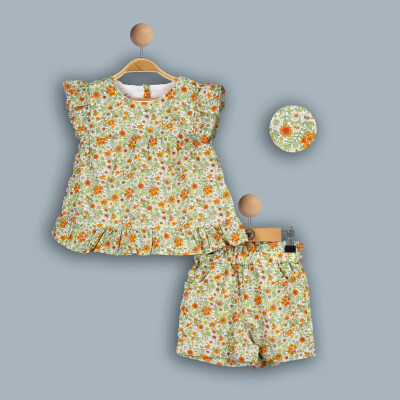 Wholesale Baby Girls 2-Piece Dress and Shorts Set 6-24M Timo 1018-TK4DT202241971 - Timo (1)