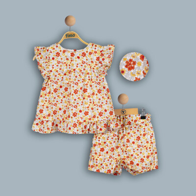 Wholesale Baby Girls 2-Piece Dress and Shorts Set 6-24M Timo 1018-TK4DT202241971 - Timo