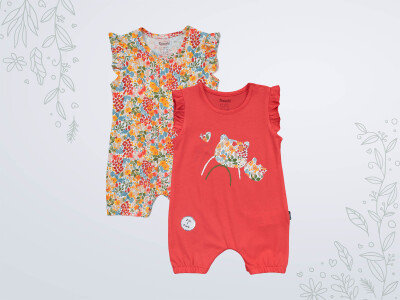 Wholesale Baby Girls 2-Piece Jumpsuit 3-18M Miniworld 1003-18162 - 2