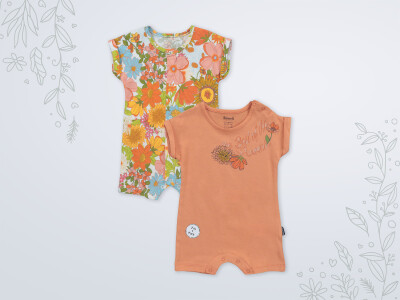 Wholesale Baby Girls 2-Piece Jumpsuit 3-18M Miniworld 1003-18196 Light Cinnamon