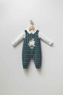 Wholesale Baby Girls 2-Piece Jumpsuit and Blouse Set 3-9M Tongs 1028-4334 - 1