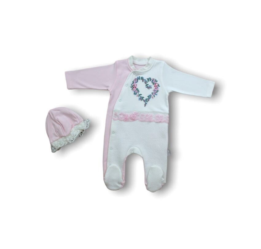 Wholesale Baby Girls 2-Piece Jumpsuit Set 3-9M Tomuycuk 1074-25247 - 2