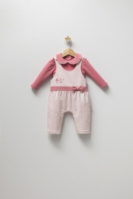 Wholesale Baby Girls 2-Piece Overalls and Body Set 3-9M Tongs 1028-4845 - Tongs