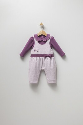 Wholesale Baby Girls 2-Piece Overalls and Body Set 3-9M Tongs 1028-4845 - Tongs (1)