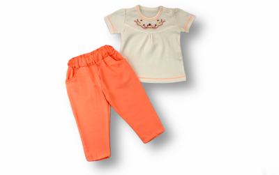 Wholesale Baby Girls 2-Piece Pants and T-shirt Set 3-18M Tomuycuk 1074-75323 - 2