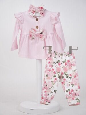 Wholesale Baby Girls 2-Piece Set Serkon Baby&Kids 6-18M 1084-M0566 Pink