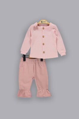 Wholesale Baby Girls 2-Piece Sets with Shirt And Pants 6-18M Kumru Bebe 1075-3818 Розовый 
