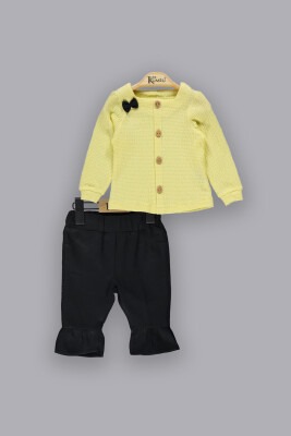 Wholesale Baby Girls 2-Piece Sets with Shirt And Pants 6-18M Kumru Bebe 1075-3818 Жёлтый 