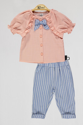 Wholesale Baby Girls 2-Piece Shirt and Pants Set 6-18M Kumru Bebe 1075-4104 - Kumru Bebe (1)