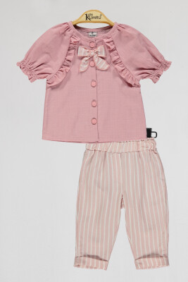 Wholesale Baby Girls 2-Piece Shirt and Pants Set 6-18M Kumru Bebe 1075-4104 - Kumru Bebe