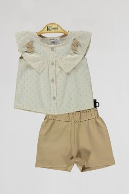 Wholesale Baby Girls 2-Piece Shirt and Shorts Set 6-18M Takım Kumru Bebe 1075-4099 - 2