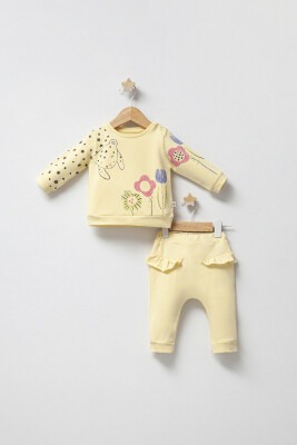 Wholesale Baby Girls 2-Piece Sweatshirt and Pants Set 6-24M Tongs 1028-3557 - Tongs