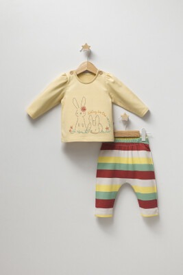 Wholesale Baby Girls 2-Piece Sweatshirts and Pants Set 6-24M Tongs 1028-4831 - 1