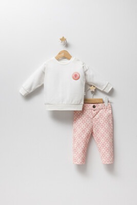 Wholesale Baby Girls 2-Piece Sweatshirts and Pants Set 6-24M Tongs 1028-4903 - Tongs