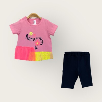 Wholesale Baby Girls 2-Piece T-Shirt and Capri Set 6-18M Algiy Mini 2047-3500TK - Algiy Mini (1)