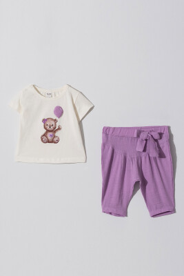 Wholesale Baby Girls 2-Piece T-Shirt and Pants Set 6-18M Tuffy 1099-1205 - 2