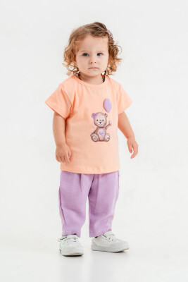 Wholesale Baby Girls 2-Piece T-Shirt and Pants Set 6-18M Tuffy 1099-1205 - Tuffy