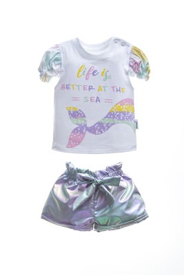Wholesale Baby Girls 2-Piece T-Shirt and Shorts Set 3-12M Wogi 1030-WG-2207A - Wogi