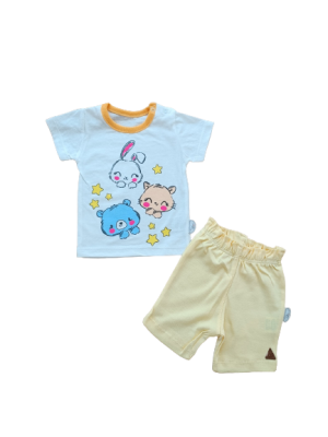 Wholesale Baby Girls 2-Piece T-shirt and Shorts Set 6-18M Tomuycuk 1074-75571 - Tomuycuk