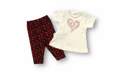 Wholesale Baby Girls 2-Piece T-Shirt Sets with Leggings 3-18M Tomuycuk 1074-75366 - Tomuycuk