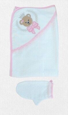 Wholesale Baby Girls 2-Piece Towel Set 0-18M Tomuycuk 1074-55089 - Tomuycuk