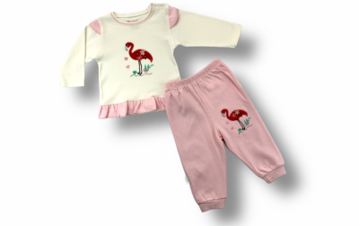Wholesale Baby Girls 2-Piece Tracksuit Set 3-12M Tomuycuk 1074-75375 - 1