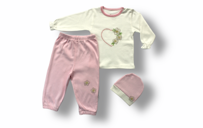 Wholesale Baby Girls 2-Piece Tracksuit Set 6-18M Tomuycuk 1074-75438 - Tomuycuk