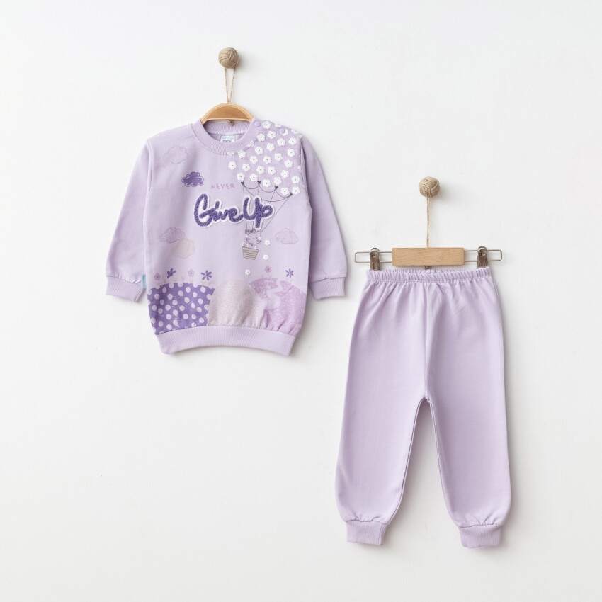 Wholesale Baby Girls 2-Piece Tracksuit Set 9-18M Hoppidik 2017-2369 - 2