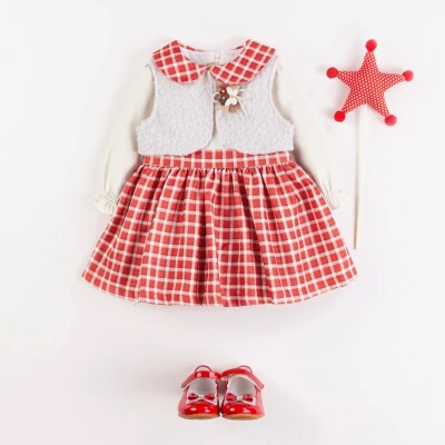 Wholesale Baby Girls 2-Piece Vest and Dress Set 9-24M Minibombili 1005-6157 - 2