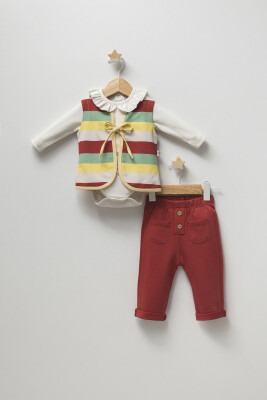 Wholesale Baby Girls 2-Piece Vest Bodysuit and Pants Set 9-24M Tongs 1028-4834 - 1