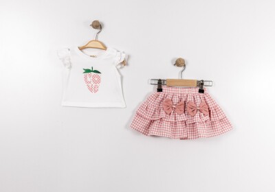 Wholesale Baby Girls 2-Pieces Blouse and Skirt Set 9-24M Eray Kids 1044-13373 Пудра