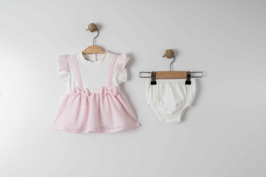 Wholesale Baby Girls 2-Pieces Dress and Short Set 6-18M Eray Kids 1044-13351 - 2