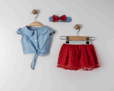 Wholesale Baby Girls 2-Pieces Headband Blouse and Skirt Set 6-18M Eray Kids 1044-13346 - Eray Kids (1)