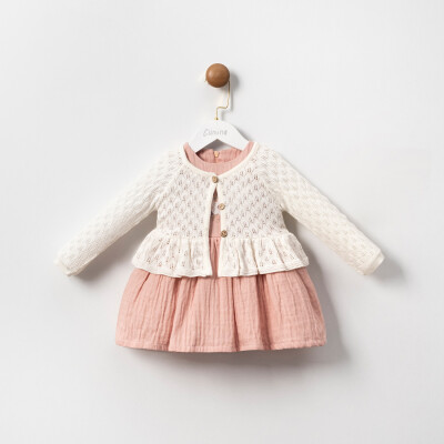 Wholesale Baby Girls 2-Pieces Jacket and Dress Set 9-24M Cumino 1014-CMN349 - 2