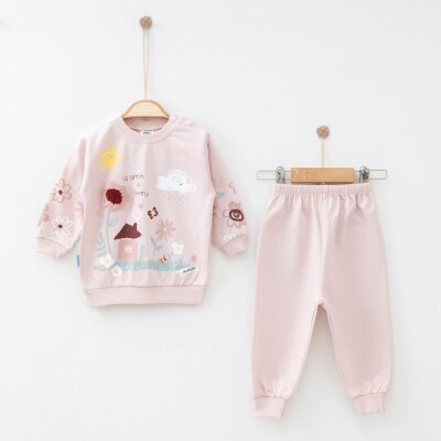 Wholesale Baby Girls 2-Pieces Sweatshirt and Pants Set 9-18M Hoppidik 2017-2313 - 3