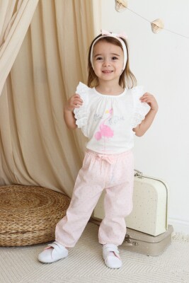 Wholesale Baby Girls 2-Pieces T-shirt and Pants Set 6-24M Serkon Baby&Kids 1084-M0474 - 1