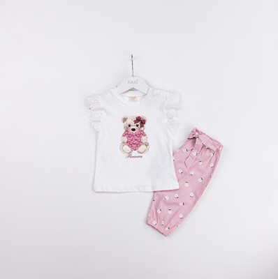 Wholesale Baby Girls 2-Pieces T-shirt and Pants Set 9-24M Sani 1068-9932 - Sani