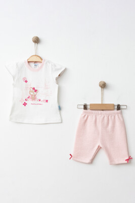 Wholesale Baby Girls 2-Pieces T-shirt and Short Set 3-9M Hoppidik 2017-2350 - 2
