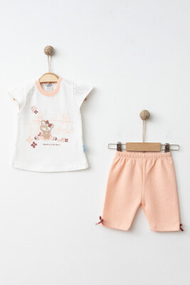 Wholesale Baby Girls 2-Pieces T-shirt and Short Set 3-9M Hoppidik 2017-2350 - 4