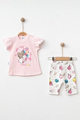 Wholesale Baby Girls 2-Pieces T-shirt and Short Set 6-12M Hoppidik 2017-2353 - Hoppidik (1)