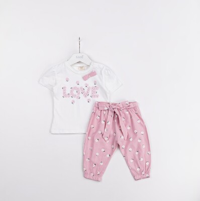Wholesale Baby Girls 2-Pieces T-shirt and Short Set 9-24M Sani 1068-9931 - Sani